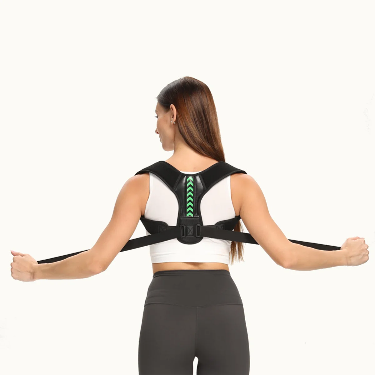 Posture Corrector Anti-Camel Correction Belt Sitting Posture Correction Belt Back Posture Correction Belt Correction Belt — Black-XL